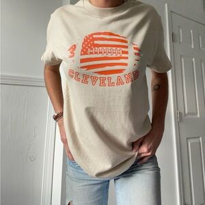 HANDCRAFTED Cleveland Football Graphic Tee